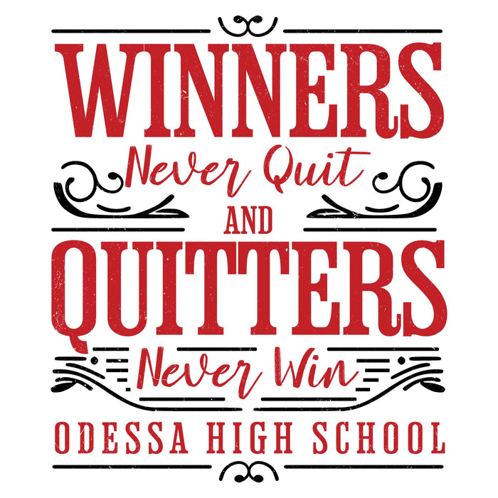 Close-up view of Odessa High School Bronchos Unisex 3/4 sleeve Raglan T-shirt 237
