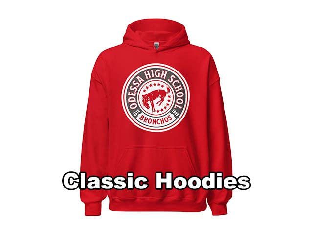 Classic Hoodies for Odessa High School Bronchos