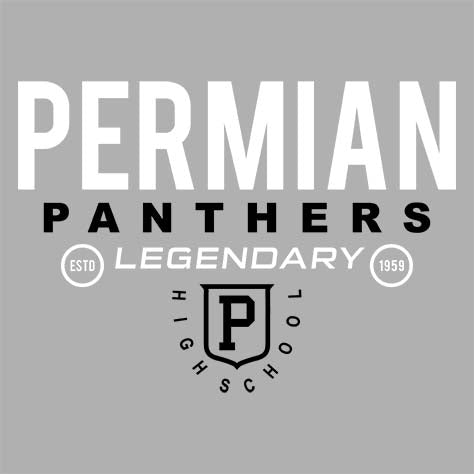 Permian High School Women's Sports Grey T-shirt 03