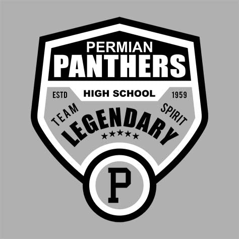 Permian High School Women's Sports Grey T-shirt 14