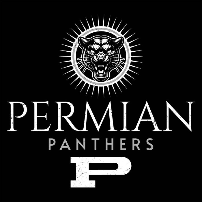 Close-up view of Permian High School Panthers Black Classic Unisex T-shirt 200