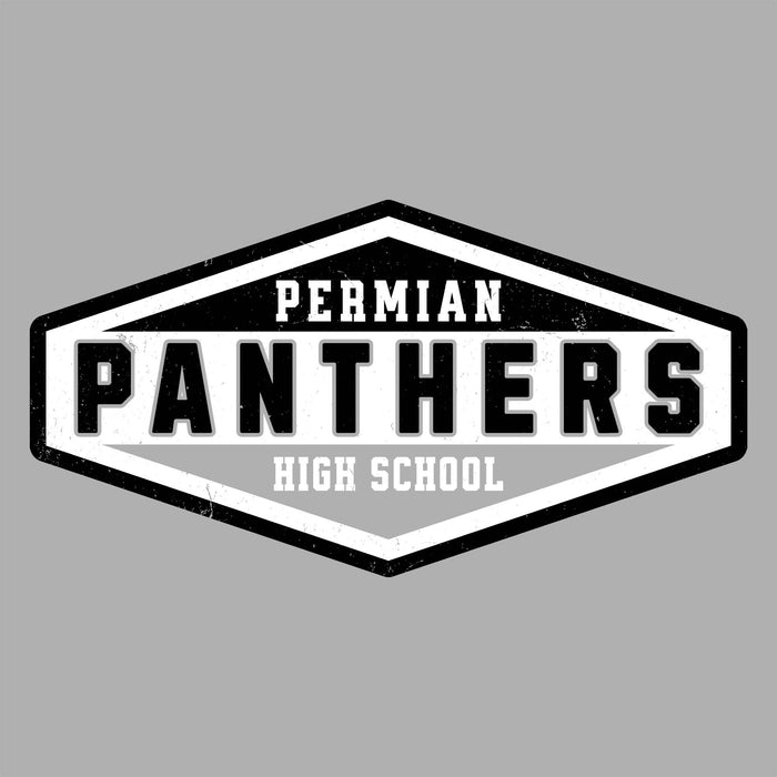 Close-up view of Permian High School Panthers Grey Classic Unisex T-shirt 009