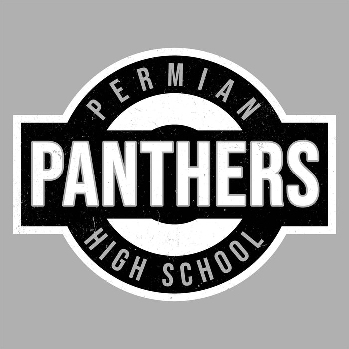 Close-up view of Permian High School Panthers Grey Classic Unisex T-shirt 011