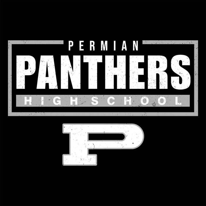 Close-up view of Permian High School Panthers Black Classic Unisex T-shirt 049