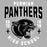 Close-up view of Permian High School Panthers Unisex 3/4 sleeve Raglan T-shirt 204