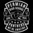 Permian High School Panthers logo with panther head and text on a black background - raglan t-shirt design 207