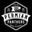 Close-up view of Permian High School Panthers Unisex 3/4 sleeve Raglan T-shirt 209