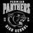 Permian Panthers high school logo with a panther graphic on a black background - Raglan t-shirt design 213