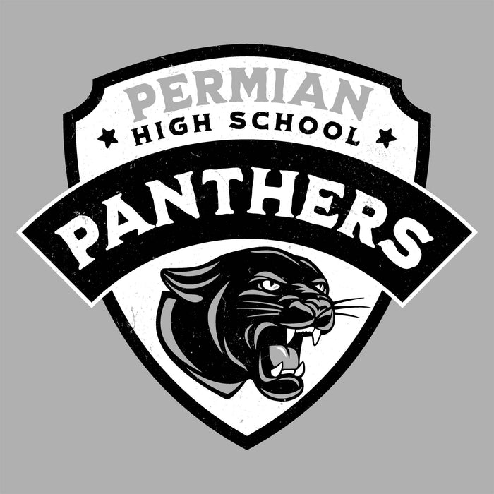 Close-up view of Permian High School Panthers Grey Classic Unisex T-shirt 221