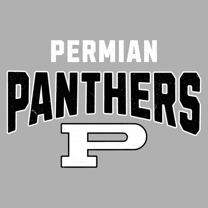 Close-up view of Permian High School Panthers Grey Classic Unisex T-shirt 234