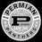 Circular logo with 'Permian Panthers' text and design elements on a black background - classic t-shirt design 239