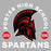 Close-up view of Porter High School Spartans Unisex 3/4 Sleeve Raglan T-shirt 208