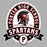 Close-up view of Porter High School Spartans Unisex 3/4 Sleeve Raglan T-shirt 212