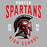 Close-up view of Porter High School Spartans Unisex 3/4 Sleeve Raglan T-shirt 213