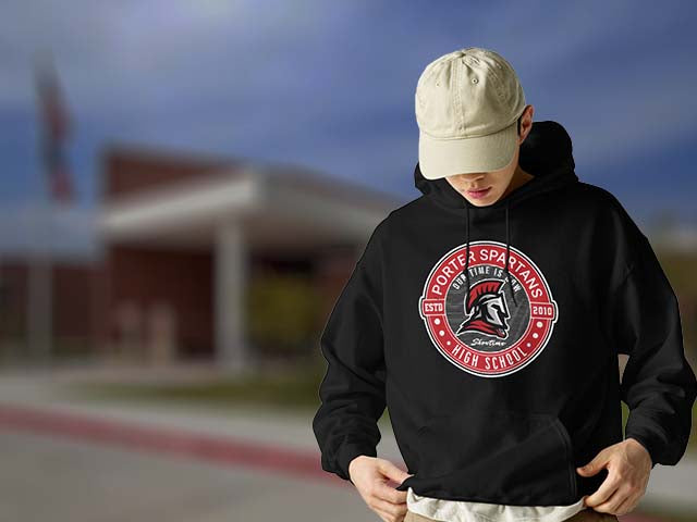 Porter High School Spartans Classic Hoodies All Products Page