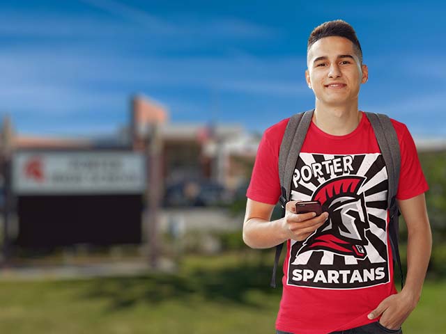 Porter High School Spartans Premium T-shirts All Products Page