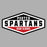 Hexagonal logo with 'Porter Spartans High School' text on a gray background - raglan t-shirt design 009