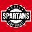 Close-up view of Porter High School Spartans Women's Red SoftStyle T-shirt 011
