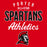 Close-up view of Porter High School Spartans Red Classic Unisex T-shirt 034