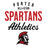 Porter All-Star Spartans Athletics logo with Spartan helmet on a white background - raglan t-shirt design 034