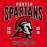 Close-up view of Porter High School Spartans Women's Red SoftStyle T-shirt 213