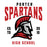 Porter Spartans High School logo with Spartan helmet design on a white background - raglan t-shirt design 213