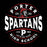 Porter Spartans high school logo with Spartan helmet on a black background - classic t-shirt design 218