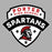 Porter High School Spartans logo on a gray background - raglan t-shirt design 221