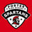 Porter High School Spartans logo on a red background - classic t-shirt design 221