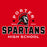 Close-up view of Porter High School Spartans Women's Red SoftStyle T-shirt 222