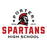 Close-up view of Porter High School Spartans Unisex 3/4 Sleeve Raglan T-shirt 222