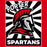 Close-up view of Porter High School Spartans Women's Red SoftStyle T-shirt 226