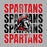 Spartans logo and text on a gray background - Porter high School raglan t-shirt design 233