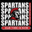 Porter High School Spartans logo with text 'Our Time is Now' on a black background - women's t-shirt design 235