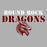 Close-up view of Round Rock High School Dragons Grey Classic Unisex T-shirt 222