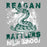 Close-up view of Reagan High School Rattlers Unisex 3/4 sleeve Raglan T-shirt 205