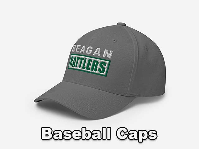 Reagan High School Rattlers Baseball Caps 1b