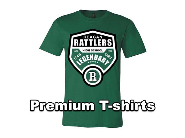 Premium T-shirts - Reagan High School Rattlers