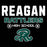 Close-up view of Reagan High School Rattlers Women's Black SoftStyle T-shirt 003