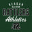 Text and logo of Reagan All-Star Rattlers Athletics on a green background - Classic t-shirt design 034