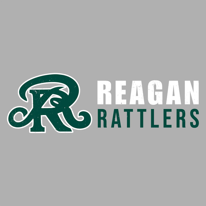 Logo of Reagan Rattlers on a gray background - classic t-shirt design 200