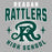 Close-up view of Reagan High School Rattlers Women's Grey SoftStyle T-shirt 204