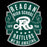 Close-up view of Reagan High School Rattlers Women's Black SoftStyle T-shirt 207
