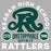 Reagan High School logo with 'Unstoppable Spirit Rattlers' text on a gray background - classic tshirt design 208