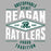 Close-up view of Reagan High School Rattlers Unisex 3/4 sleeve Raglan T-shirt 210