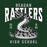 Close-up view of Reagan High School Rattlers Forest Green Classic Unisex T-shirt 213