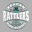 Close-up view of Reagan High School Rattlers Unisex 3/4 sleeve Raglan T-shirt 218