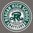 Circular logo with 'Reagan High School Rattlers' text and design on a gray background - classic t-shirt design 220