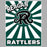Close-up view of Reagan High School Rattlers Women's Grey SoftStyle T-shirt 226