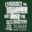 Motivational quote with 'Embrace the journey not just the destination' on a green background, featuring the Reagan High School logo. - classic t-shirt design 232